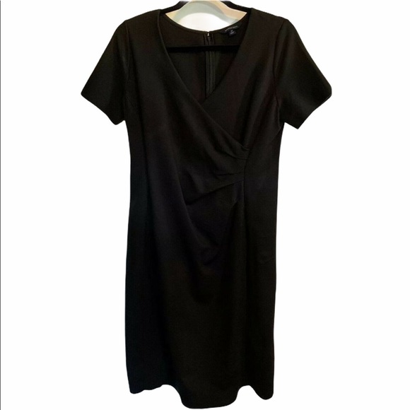 Lands End Womens Dress Size 10 Black Side Ruche - Picture 1 of 5